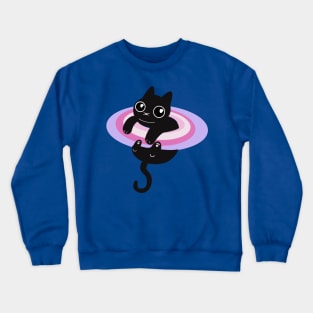 Caturn - Cute Space Cat Crewneck Sweatshirt